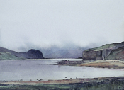 "The Lime Kiln (Loch Eribol, Scotland)"   watercolor, 15"x12"