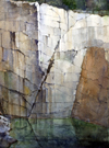 "The Quarry (Barre, Vermont)"     watercolor, 11"x1525"