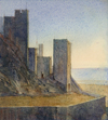 "The Ruin"     watercolor, 7.5"x7.5"