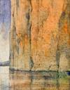 "Cliff"     watercolor, 4"x5"