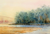 "Trout Stream"     watercolor, 11"x7"